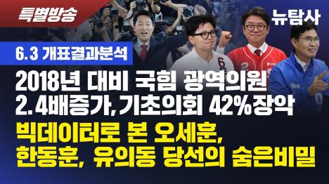 [광역 12대4 압승은 착시…민주당 전체 의석은 54.9% 신승]기사 의 대표 이미지